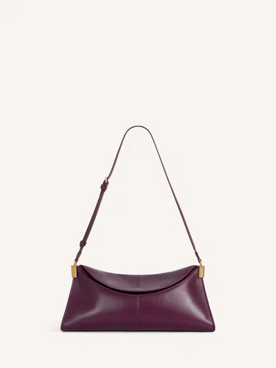 Balmain 64-83 Medium Bag In Smooth Leather In Burgundy