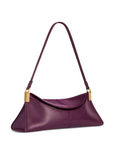 Balmain 64-83 Small Bag In Smooth Leather In Purple