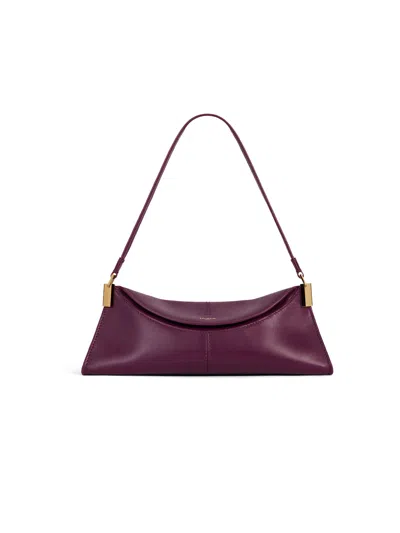 Balmain 64-83 Small Bag In Smooth Leather In Purple