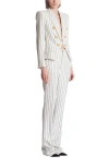 Balmain Double-breasted Striped Blazer In Multi