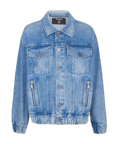 BALMAIN BALMAIN 70S BUTTONED LONG-SLEEVE DENIM JACKET