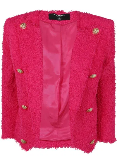 BALMAIN BALMAIN 8 BUTTON TWEED SPENCER JACKET