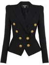 Balmain 8-buttons Double-breasted Wool Blazer In Black