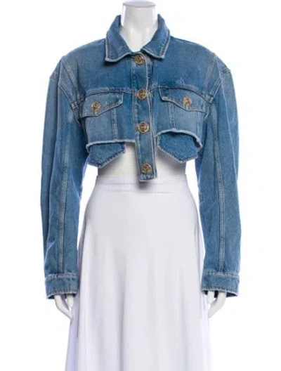 Pre-owned Balmain 8122d006 Denim Jacket In Blue