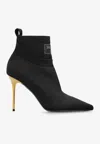 Balmain Ankle Boot High Heels Ankle Boots In Black Cotton In Black