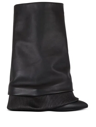 Balmain 95mm Calf-leather Boots In Black