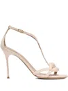 Balmain Lips Suede Sandals