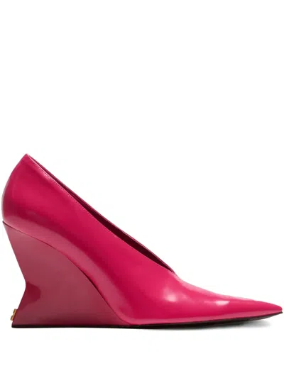 Balmain 95mm Pointed-toe Pumps In Red
