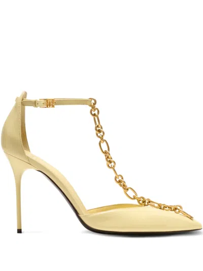 Balmain 95mm Pointed-toe Pumps In Yellow
