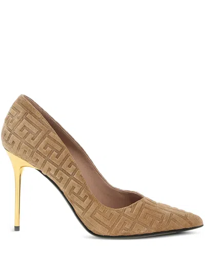 Balmain 95mm Ruby Pumps In Brown
