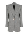 Balmain Single-breasted Wool Blazer In Gray