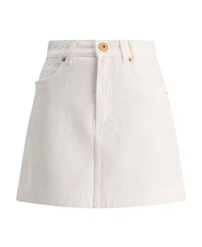 BALMAIN BALMAIN BELT-LOOPED POCKETED DENIM MINI SKIRT