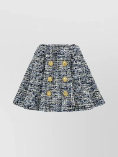 BALMAIN A-LINE SILHOUETTE TWEED SKIRT