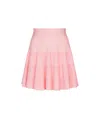 Balmain A-line Textured Knit Skirt