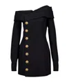 Balmain A Shoulder-length Dress In Black