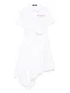 Balmain Cotton Poplin Embroidered Shirt Dress In White