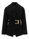 Balmain Short Coat In Black