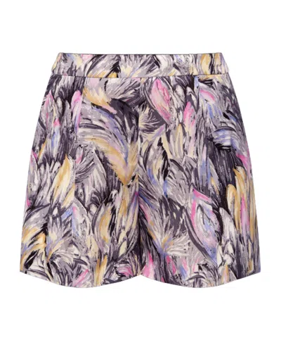 BALMAIN BALMAIN FEATHER PRINTED SHORTS