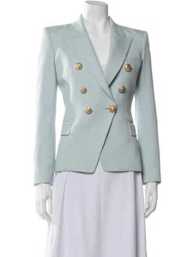 Pre-owned Balmain Acetate Blazer In Blue
