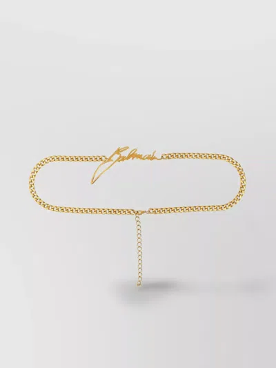 Balmain Adjustable Chain Link Love Belt In Golden