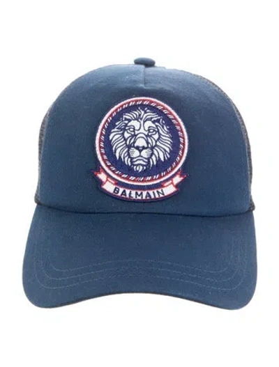 Pre-owned Balmain Adjustable Hat In Blue