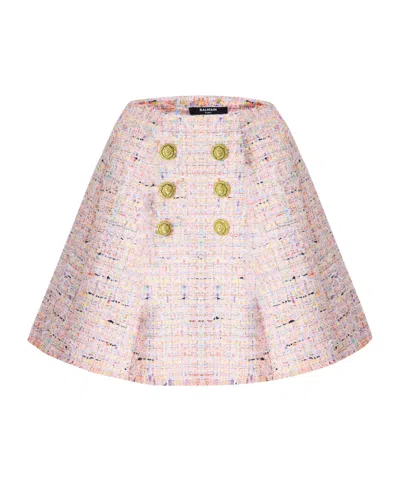 Balmain A-line Mini Skirt In Multi