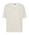Balmain All-over Graphic-print T-shirt In White