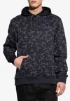 Balmain All-over Label Print Hooded Sweatshirt