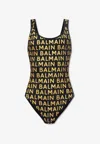 Balmain Olimpionic Scoop-back Tank One-piece Swimsuit In Black