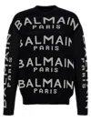 BALMAIN BALMAIN ALL OVER LOGO SWEATER