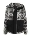 Balmain All-over Monogram Printed Padded Jacket In Animal Print