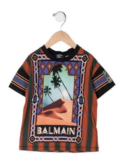 Pre-owned Balmain Babies' All Over Print T Shirt In Multi