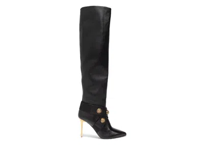 Pre-owned Balmain Alma Leather Boots (women's) Sneakers In Black
