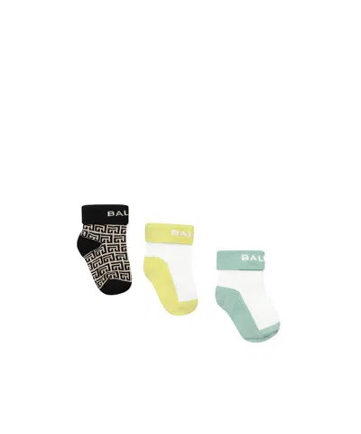 Balmain Babies' Alphabet Socks In White