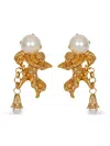 Balmain Anges Baroque Brass Earrings In Gold