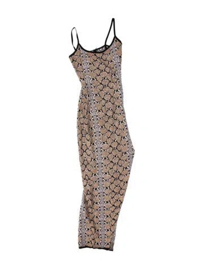 Pre-owned Balmain Animal Print Long Dress In Multi