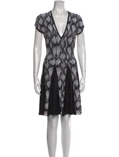 Pre-owned Balmain Animal Print Mini Dress W/ Tags In Black