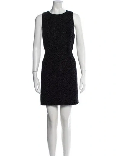 Pre-owned Balmain Animal Print Mini Dress W/ Tags In Black