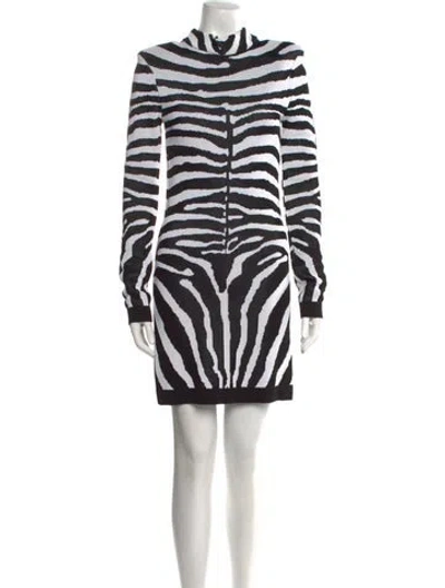 Pre-owned Balmain Animal Print Mini Dress W/ Tags In Multi