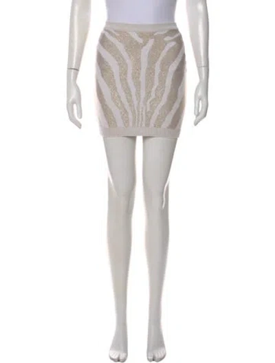 Pre-owned Balmain Animal Print Mini Skirt
