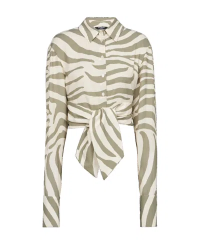 BALMAIN BALMAIN ANIMAL PRINTED CROPPED SHIRT