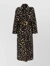 Balmain Leopard Jacquard Trench Coat Coats And Trench Coats Multicolor In Animal Print