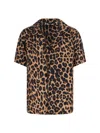 Balmain Leopard Print Silk Bowling Shirt In Animal Print