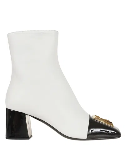 BALMAIN ANKLE BOOT EDNA PB-LAMBSKIN&PATENT LTH