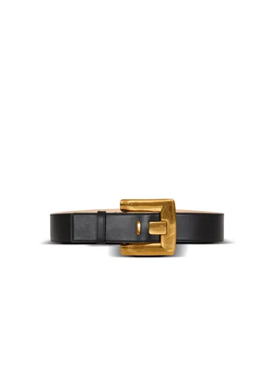 Balmain Anthem Belt 4.5cm-calfskin In Black