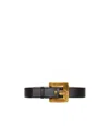 Balmain Large Anthem Calfskin Leather Belt In Black