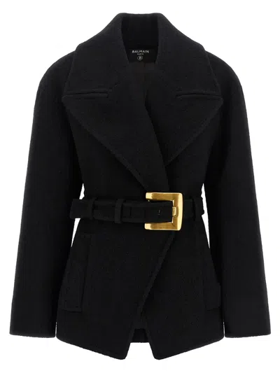 BALMAIN BALMAIN 'ANTHEM' BELTED CABAN