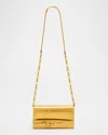 Balmain Anthem Belted Metallic Leather Crossbody Bag In Gold