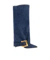 Balmain Anthem Buckled Boots In Blue