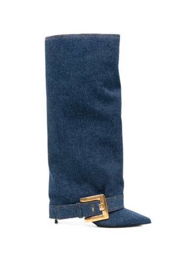 BALMAIN ANTHEM BUCKLED BOOTS